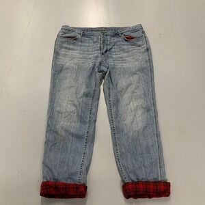 Eddie Bauer Flannel Lined Light Wash Jeans